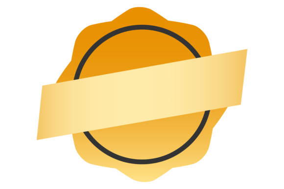 Certificate Badge Template. Golden Round Review