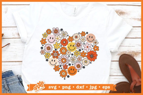 Floral Heart SVG Boho Hippie Retro SVG Review