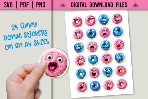 Funny Donut Stickers Review for Embroidery Projects