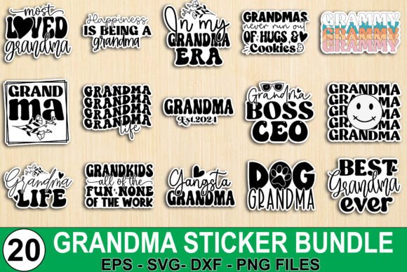 Grandma Sticker Design Bundle