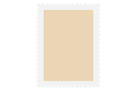 Post Office Mark Template. Blank Paper S